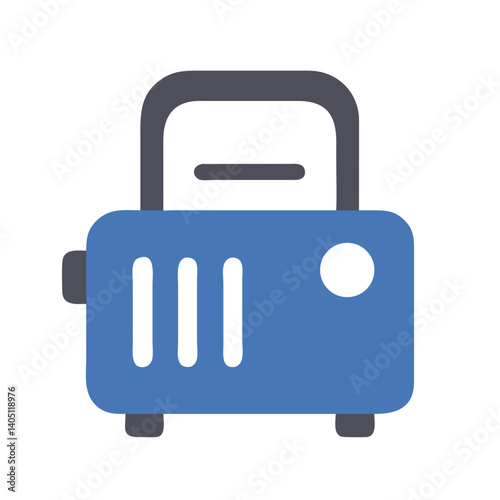 Toaster Icon Representing Bread Toasting and Kitchen Appliance