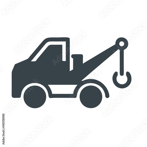 Tow Truck Icon Representing Vehicle Assistance and Roadside Recovery