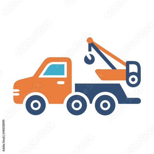 Tow Truck Icon Representing Vehicle Assistance and Roadside Recovery