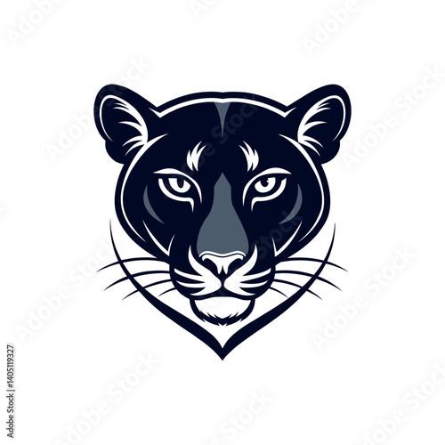 panther,panther face silhouette vector line art logo design