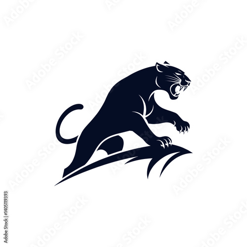 panther,panther face silhouette vector line art logo design