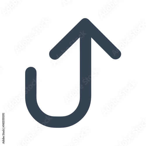 Upward Turn Arrow Icon Representing Return and Back Navigation
