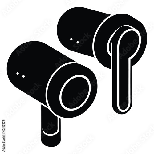 Isolated 3D pipe wrench icon grips black plastic pipe, a metal object of communication