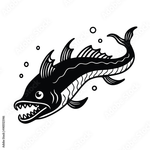 leviathan in ocean depths vector