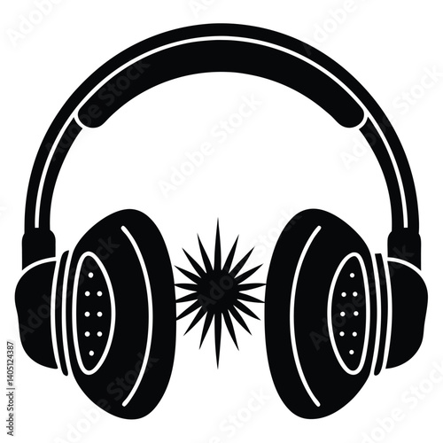 Isolated stereo headphones on white, audio equipment for listening