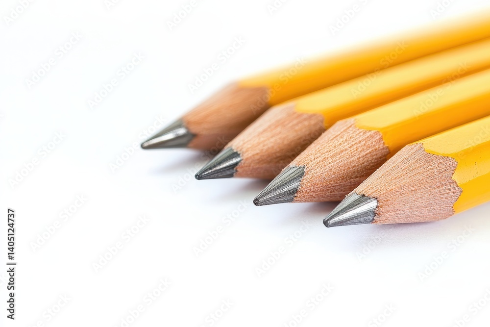 Close-up of four pencils Close-up of four pencils