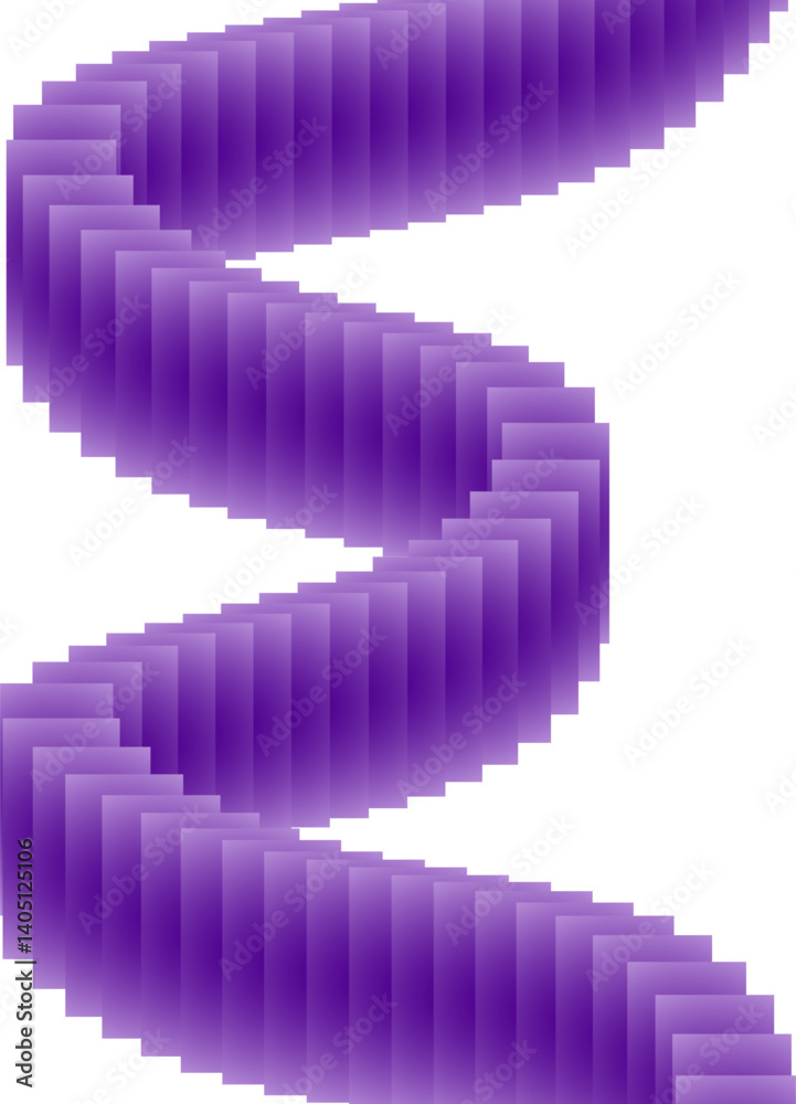 Gradient zigzag ribbon Gradient zigzag ribbon