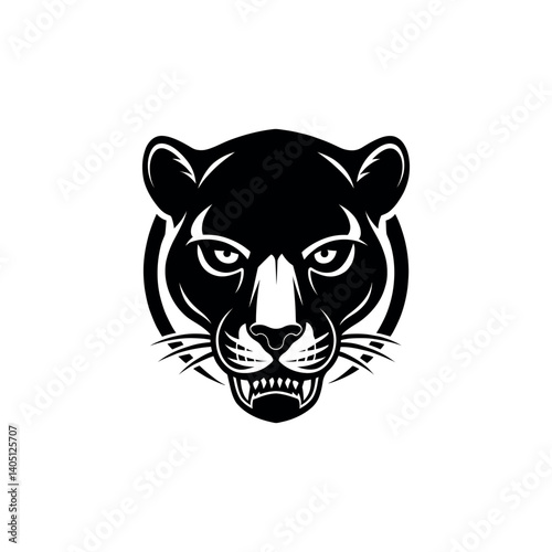 panther,panther face silhouette vector line art logo design