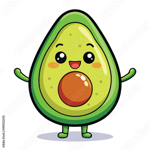 funny cartoon avocado