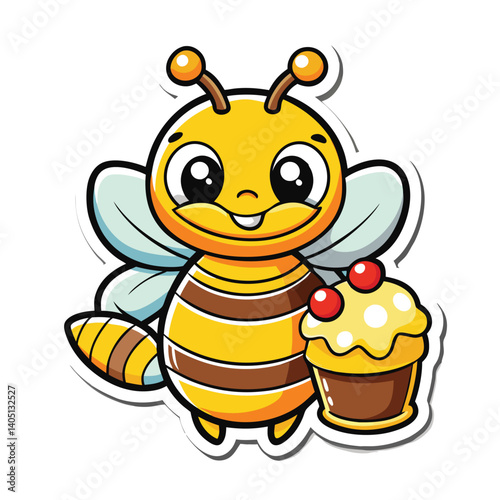 bee and honey