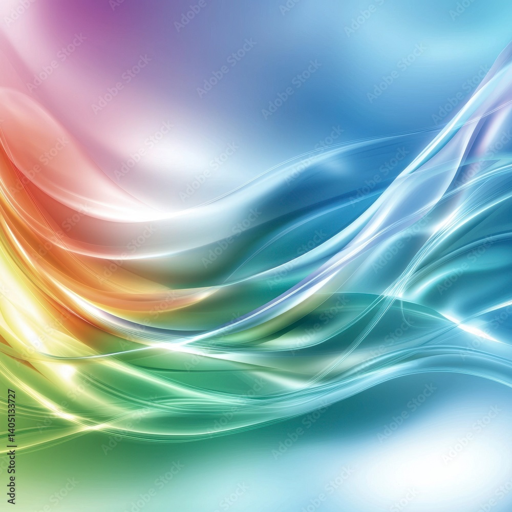 Obraz premium Dynamic color wave patterns abstract design digital art vivid environment aesthetic viewpoint creative concept