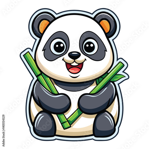panda and bamboo