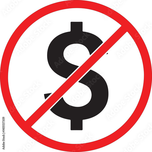 No money vector symbol. No Dollar sign 