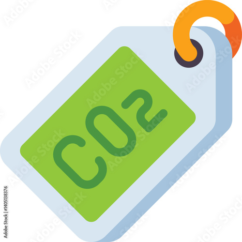 carbon dioxide Illustration on a white background     