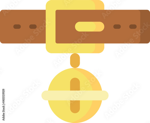cat collar Illustration on a white background   