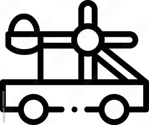 catapult Illustration on a white background   