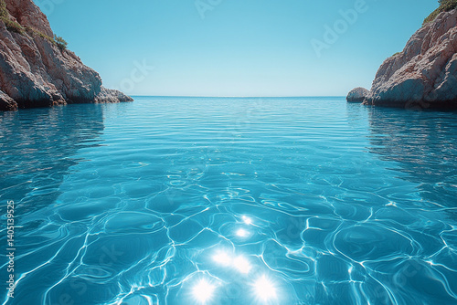 Beautiful blue sea in good weather