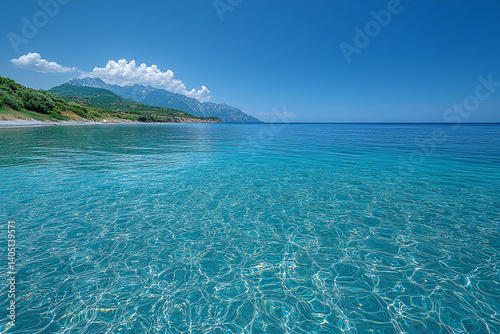 Beautiful blue sea in good weather