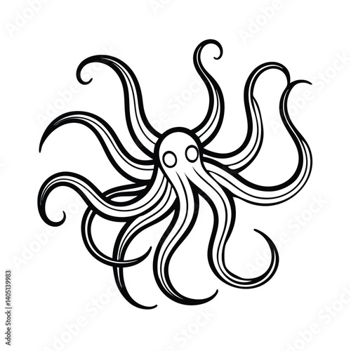 tentacles vector silhouette art