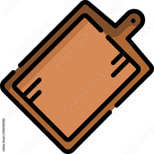 chopping board Illustration on a white background     