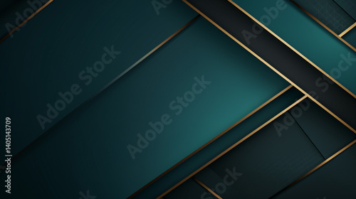 A luxurious advertising background with green and gold accents  combined with black  showcasing high-end technology and elegance.  