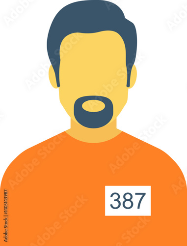 convict Illustration on a white background   