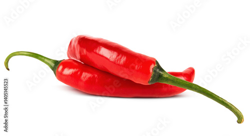 red hot chili pepper isolated on white, transparent background. png