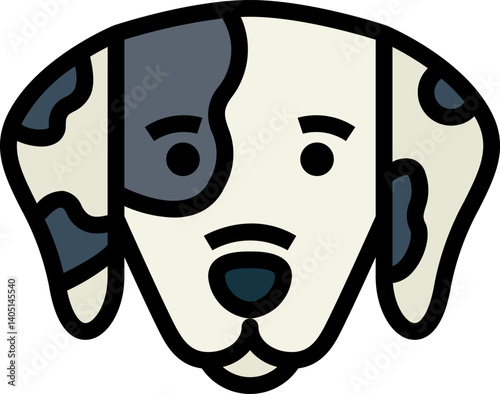dalmatian Illustration on a white background    