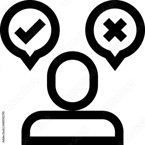 decide Illustration on a white background     