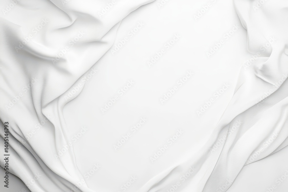 Obraz premium Soft White Fabric Drape
