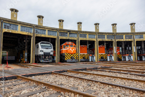 The Changhua Roundhouse is perhaps the last of its kind in Asia. It was originally made to turn steam locomotives around that could not reverse and repair/service them in the fan-shaped building. 