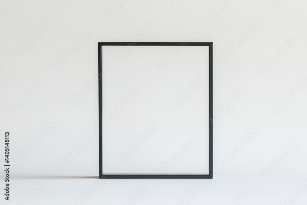A simple square frame object isolated on white background A simple square frame object isolated on white background
