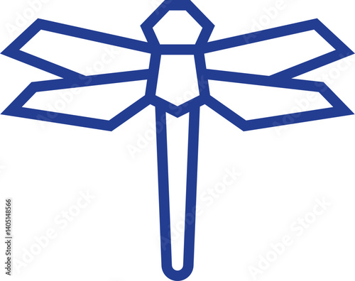 dragonfly Illustration on a white background     