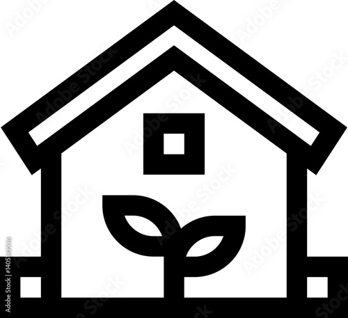 eco house Illustration on a white background     