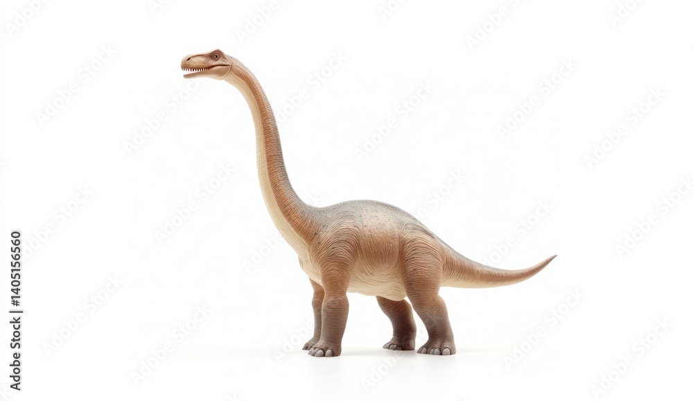 Fototapeta premium Brachiosaurus, full-body photograph, white background, side view, high definition
