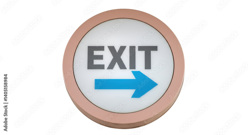 Isolated Exit Sign with Arrow Isolated Exit Sign with Arrow