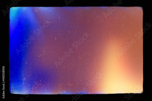 Fototapeta Naklejka Na Ścianę i Meble -   Abstract film texture background with grain, dust and light leak, framed, pattern with copy space.