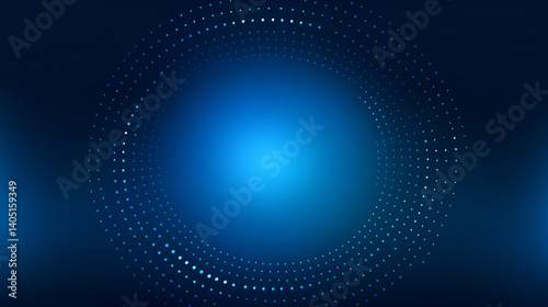 Blue gradient background with halftone dots and glow for a royal blue futuristic technology presentation design.

