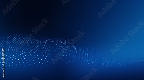 Blue gradient background with halftone dots and glow for a royal blue futuristic technology presentation design.

