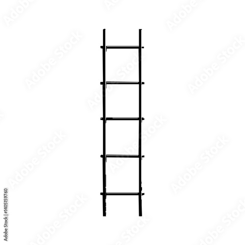 Intricate minimalist ladder vector design with sleek lines and modern digital illustration style emphasizing flat geometric precision