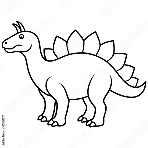 vector illustration of a cartoon dinosaur