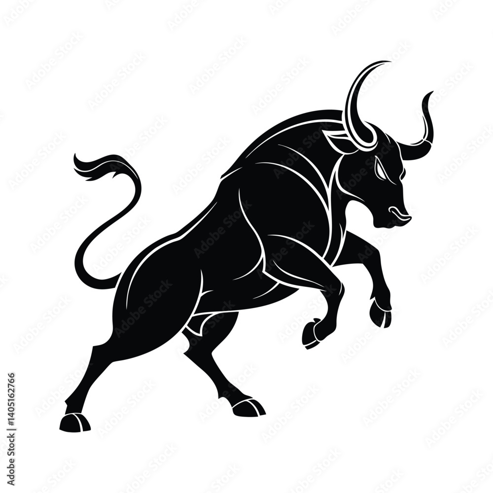 Bull Silhouette Vector illustrator Bull Silhouette Vector illustrator