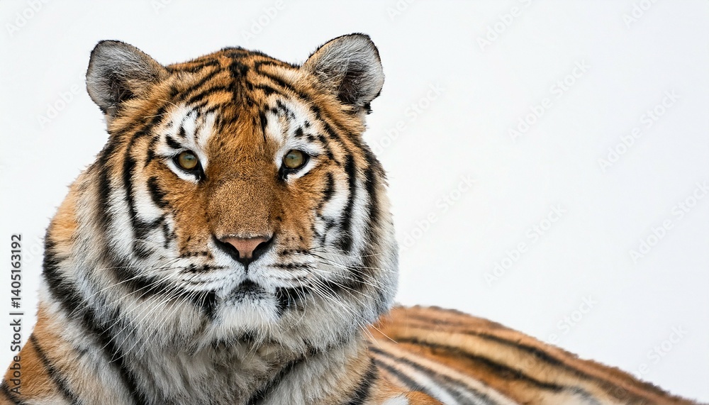 Fototapeta premium tiger on the white