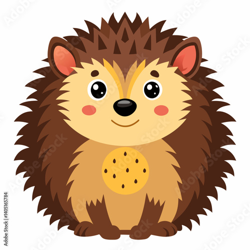Adorable Hedgehog on Pure White Background: Perfect for Nature, Wildlife, and Cute Animal Designs   