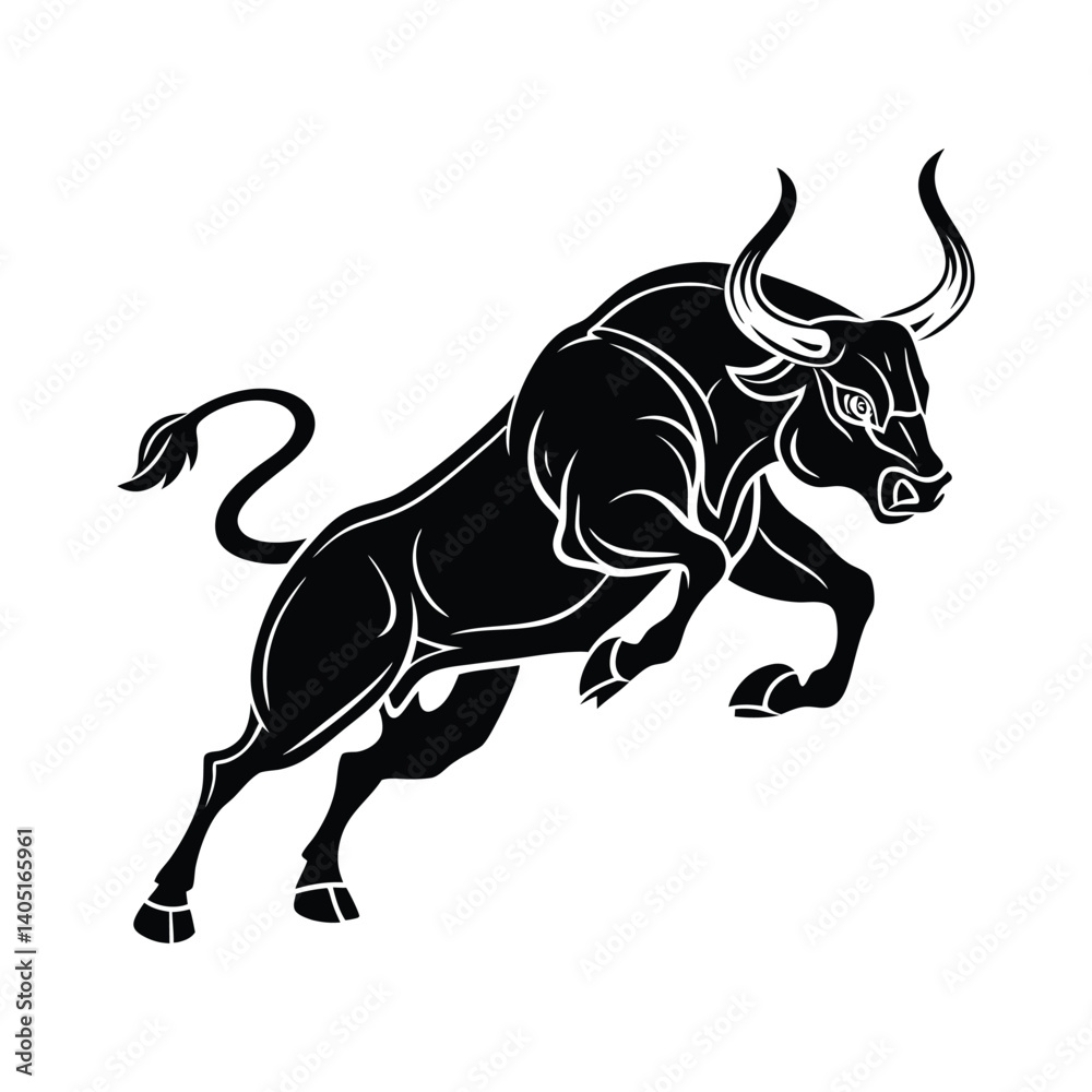 Bull Silhouette Vector illustrator Bull Silhouette Vector illustrator