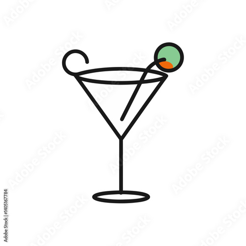 martini glass with cherry