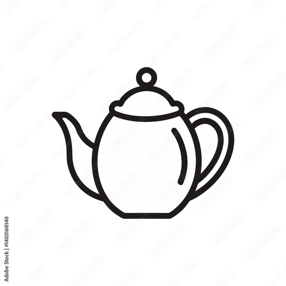 Obraz premium tea kettle vector icon