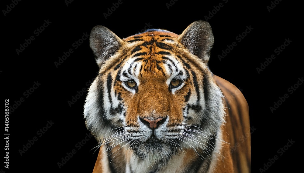 Fototapeta premium tiger on the black