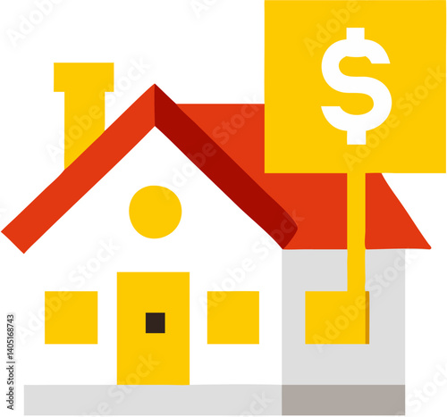 house with dollar sign  vector illustration