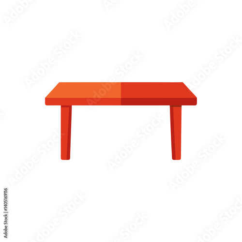 wooden table isolated on white